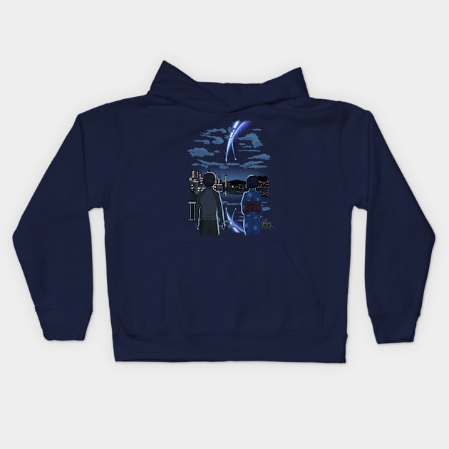 That day when the Stars came falling... Kids Hoodie by leo_queval